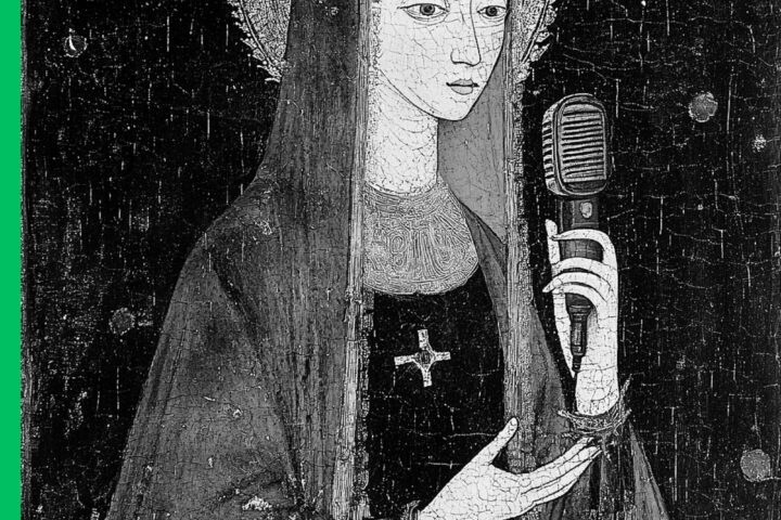 Porträtbild von Hildegard von Bingen, mit Hilfe von KI generiert